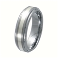 Tungsten Band with silver inlay TNS-3058M