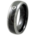 Tungsten Ceramic Band with diamond TCRD-3056M