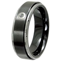 Tungsten Ceramic Band with diamond TCRD-3058M
