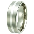 Titanium Band with silver inlay TS-3042